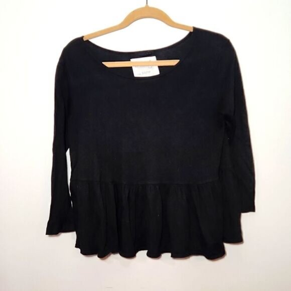Free people xs top we the free peplum black shirt - Picture 2 of 4
